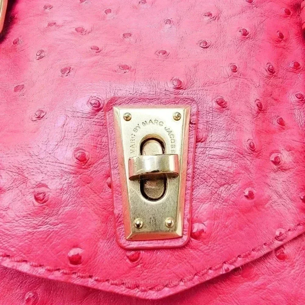 MARC JACOBS Ozzie Aurora Rock Lobster Ostrich Tote Should Bag - Picture 2 of 11